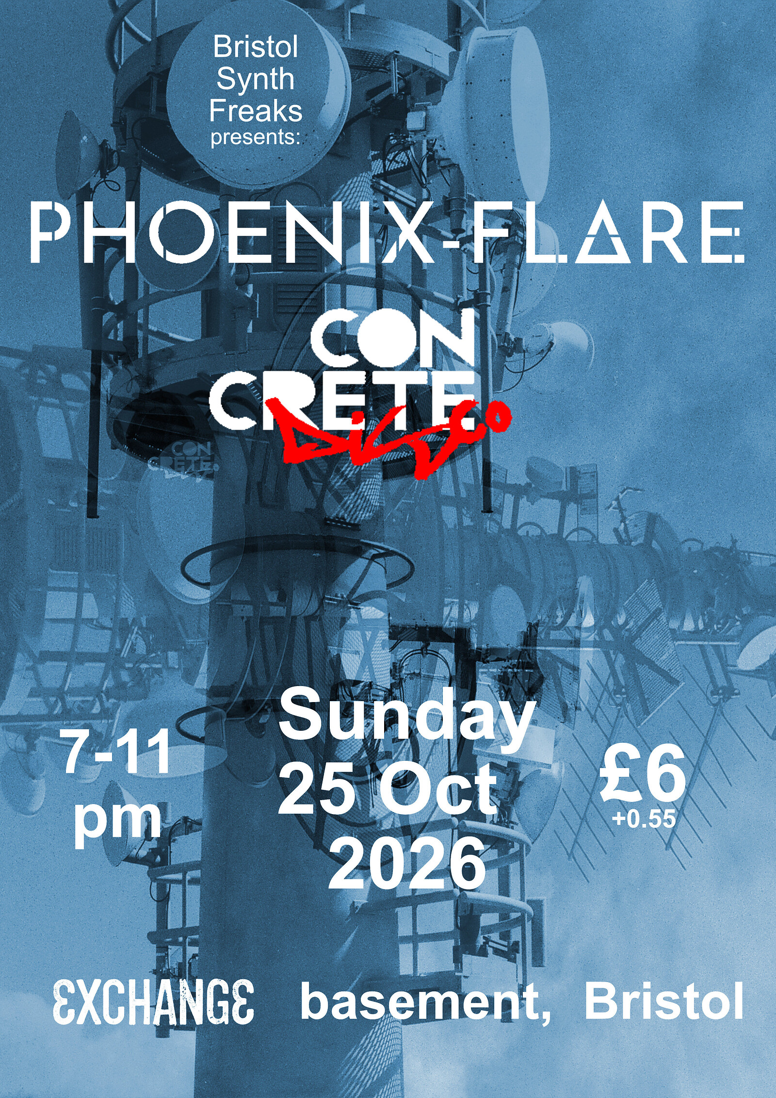 Bristol Synth Freaks: Phoenix-Flare + Concrete Disco event artwork