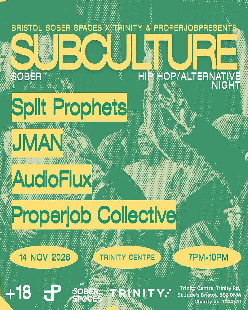 Featuring Split Prophets | J Man | AudioFlux | Properjob event artwork