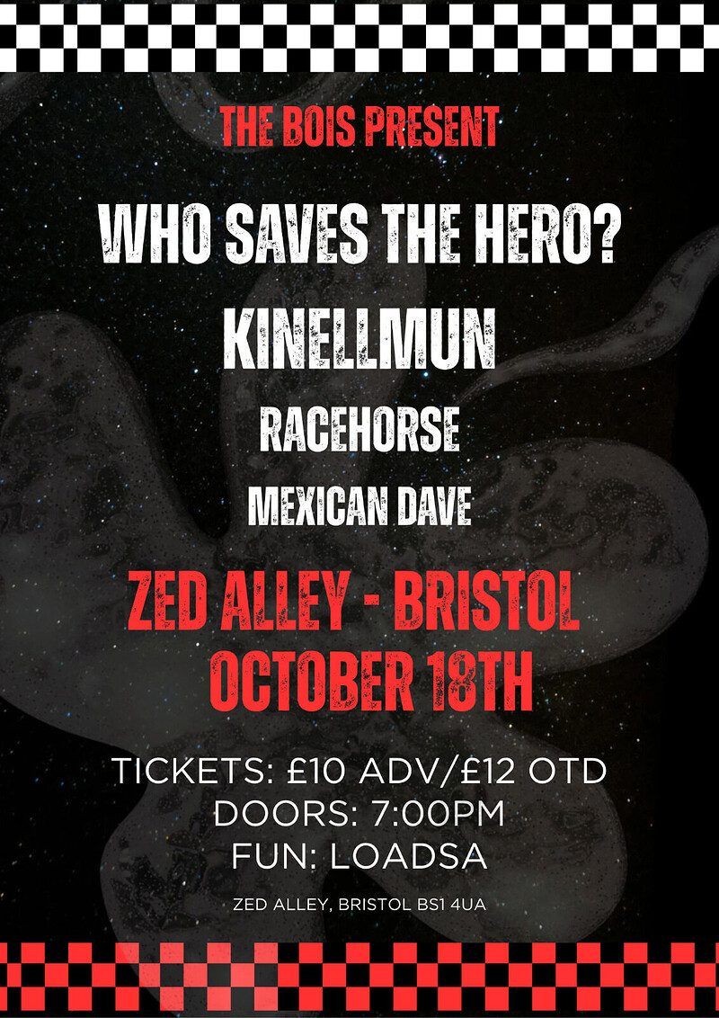 Who Saves The Hero? & Kinellmun event artwork