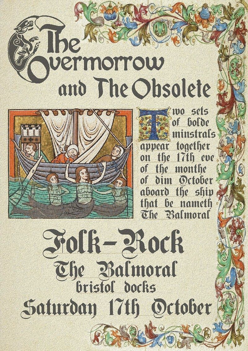 The Overmorrow / The Obsolete event artwork