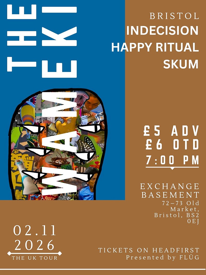 THE WAMEKI + Indecision + Happy Ritual + Skum event artwork